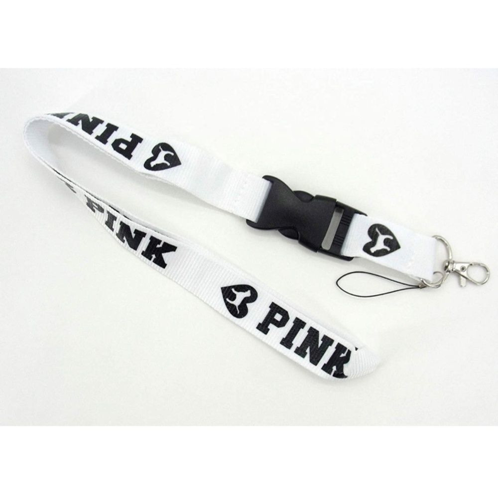 NEW 1 PINK Victorias Secret Nylon Lanyard Quick Release Clip Soft COLOR CHOICE